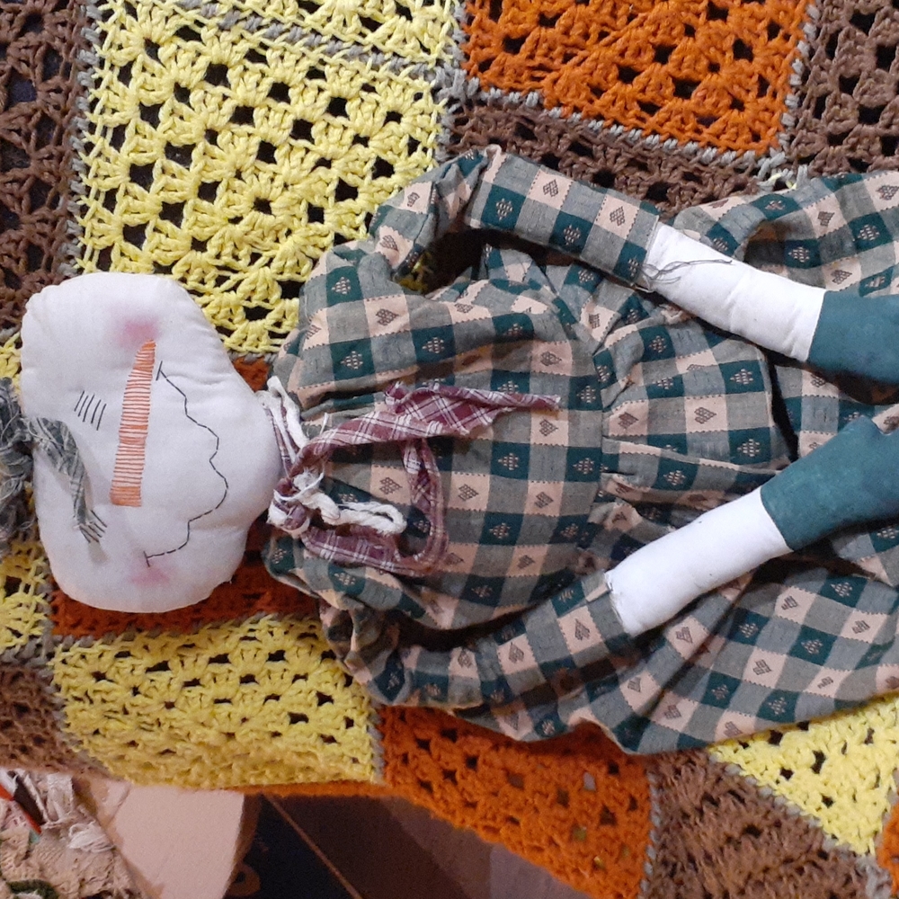 Primitive quilted Doll